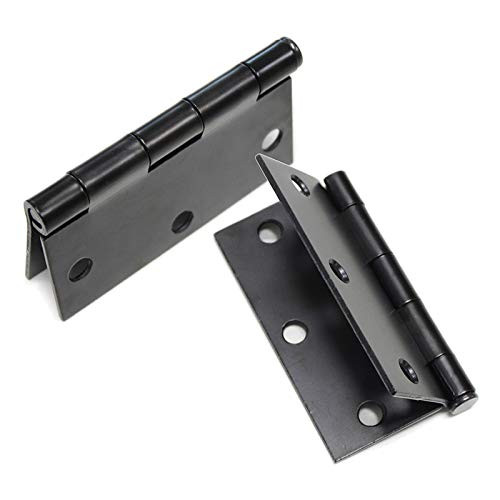 KNOBWELL 3 Pack Matte Black Door Hinges Interior Door Hinges  3.5 Inch X 3.5 Inch Door Hinges with Suqare Corners