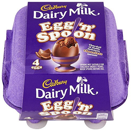 Cadbury Dairy Milk Egg _n_ Spoon Double Chocolate -4 eggs to share- Cadbury Dairy Milk Egg _n_ Spoon Double Chocolate -4 eggs to share-