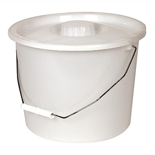 PCP Commode Bucket with Lid and Handle  White