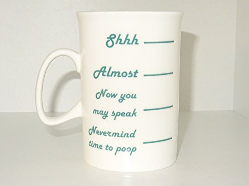 Nevermind, I Have to Go Poop Now, Shhh Almost Now You May Speak Not a Morning Person, Fill Line Mug, Coffee Cup Funny Mug tea Birthday Gift for Him Unique Caffeine Addict Cute