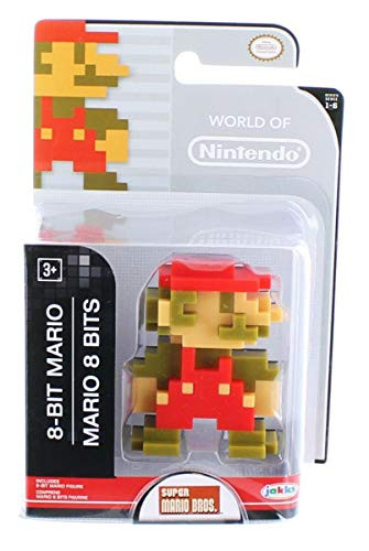 World of Nintendo 86730 2.5" 8 Bit Mario Action Figure