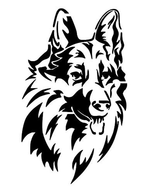 GERMAN SHEPHERD Dog Breed Face 8.5inch x 11inch Stencil 20 Mil Plastic Sheet NEW S121 GERMAN SHEPHERD Dog Breed Face 8.5inch x 11inch Stencil 20 Mil Plastic Sheet NEW S121