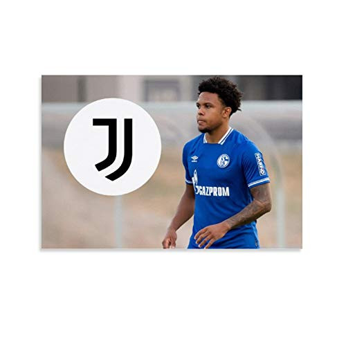 YISHUI Famous Football Star Weston Mckennie Juventus Football Club S.p Poster Decorative Painting Canvas Wall Art Living Room Posters Bedroom Painting 08x12inch-20x30cm-