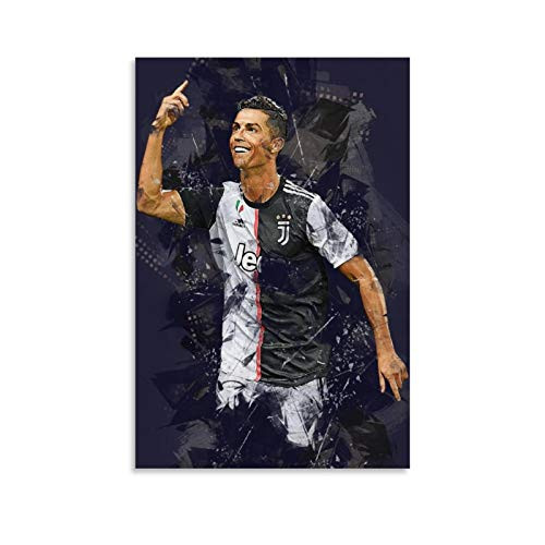 YISHUI Famous Football Stars Cristiano Ronaldo Juventus Football Club S.p Poster Decorative Painting Canvas Wall Art Living Room Posters Bedroom Painting 08x12inch-20x30cm-