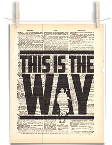 Star Wars Mandalorian This Is The Way 8.5 x 11 Vintage Dictionary Page Unframed Art Print