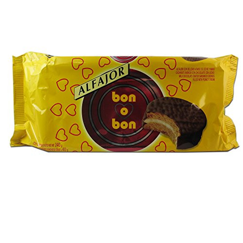Bon O Bon Milk Chocolate Alfajores 6 Cookies Per Package