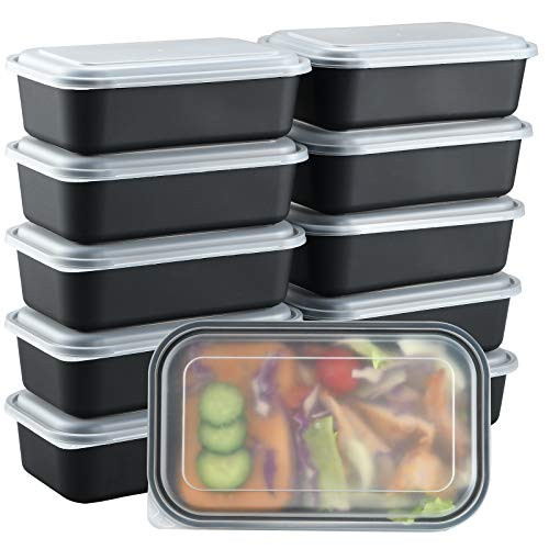Plastic Meal Prep Containers  32 oz  10 PACK  Food Storage Disposable Containers with Lids Airtight  Togo Food Containers for Frozen Meal  Reusable Lunch Bento Box  Microwave and Freezer Safe