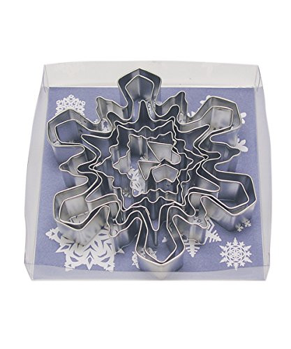 R and M International Snowflake Cookie Cutters  Assorted Designs and Accents  8-Piece Set