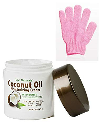 Spa Natural Coconut Oil Moisturizing Cream with Vitamin E  for Dry  and  Sensitive Skin  6 fl.oz