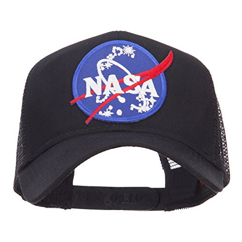 e4Hats.com Lunar Landing NASA Patched Mesh Back Cap - Black OSFM