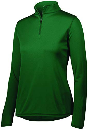 Augusta Sportswear Women_s Attain 1 4 Zip Pullover XS Dark Green