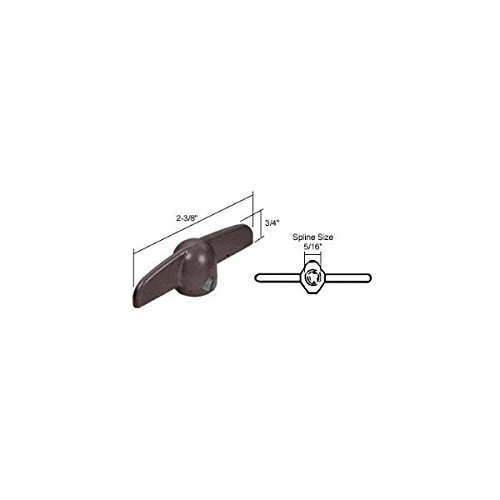 C.R. LAURENCE H3624 CRL Bronze T-Crank Window Handle 5 16inch  Spline Size