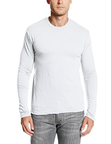 Soffe Men_s Performance Long Sleeve Tee White Medium