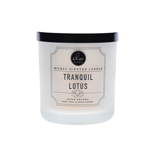 DW Home Decoware Richly Scented Candle Medium Single wick 9.5 oz ----- Tranquil Lotus