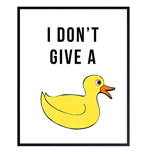 Bathroom Typography Art Print - Funny Contemporary Wall Art Poster - Modern Chic Home Decor for Bath - Great Affordable Gift - 8x10 Photo- Unframed