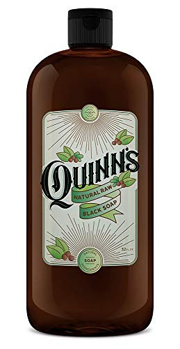Quinn s Raw African Black Soap Organic Liquid Body and Face Wash 32 Ounce
