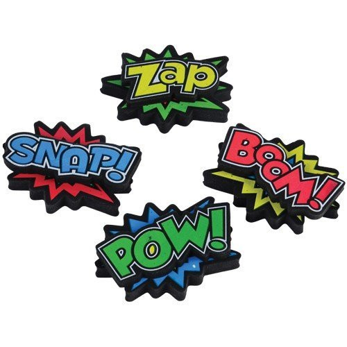 from U.S. Toys 24 Superhero Erasers School  and  Classroom Supplies Student Incentives Party Favors