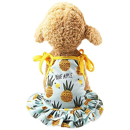 OOEOO Pet Shirt Couple Dress Puppy Dog Princess Doggie Apparel Costume Clothing -Pineapple Dress S- OOEOO Pet Shirt Couple Dress Puppy Dog Princess Doggie Apparel Costume Clothing -Pineapple Dress S-