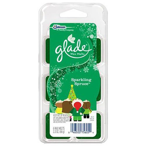 Glade Wax Melts Sparkling Spruce 6 Count  2.3-Ounce