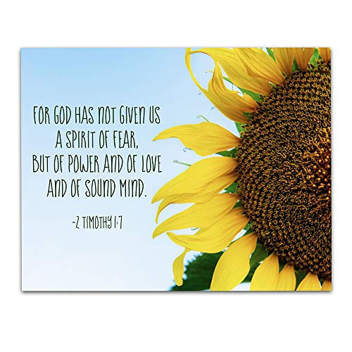 2 Timothy 1 7inch For God Has Not Given us a Spirit of Fear But of Power.inch Bible Verse Wall Print- Unframed 11 x 14 Color Print - Inspirational Gift for Family and Friends 2 Timothy 1 7inch For God Has Not Given us a Spirit of Fear But of Power.inch Bible Verse Wall Print- Unframed 11 x 14 Color Print - Inspirational Gift for Family and Friends
