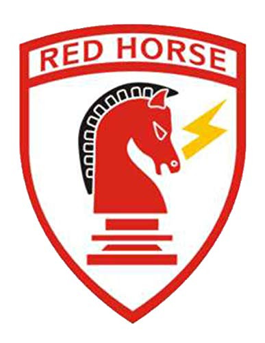 U.S. Air Force Civil Engineer Red Horse Decal - Veteran Owned Business