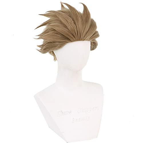 Anime Cosplay Wig for My Hero Academia Shinsou Hitoshi Synthetic Wig with Free Wig Cap -Linseed-