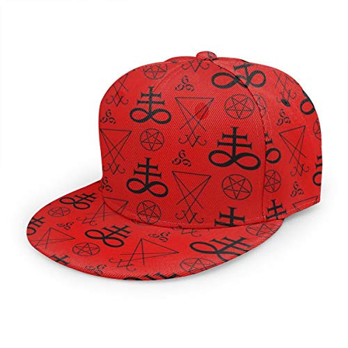 antkondnm Occult Symbols Flat Brim Baseball Cap Snapback for Men Women Trucker Hat