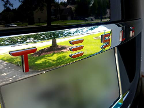 EV Wraps Model S Trunk Tesla Logo Decal - Gloss Red