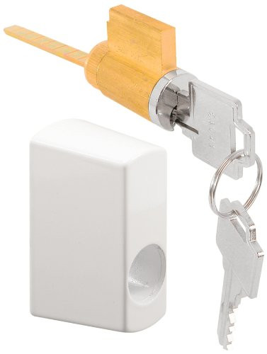 Prime-Line Products 152514 Sliding Door Keyed Locking Unit, White Diecast
