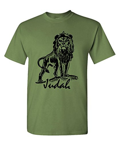 Live Nice Lion of Judah - Christian Jesus Christ god Tee Shirt T-Shirt  L  Army