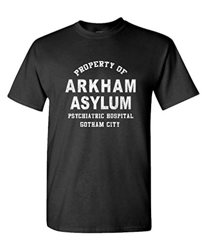 Guacamole Arkham Asylum for Criminally Insane - tv - Mens Cotton T-Shirt  XL  Black