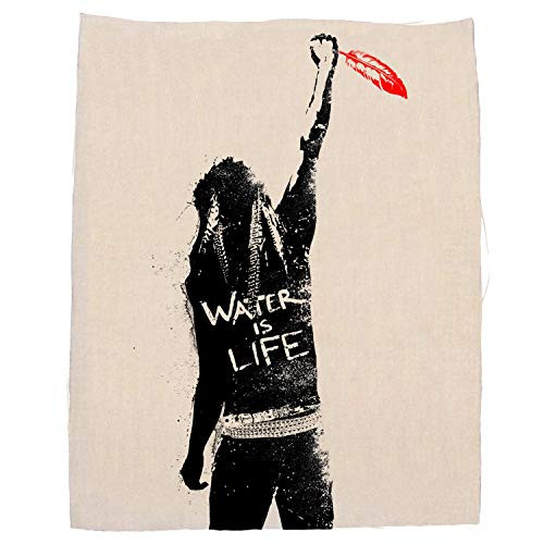Stand Up Water Is Life Back Patch  Protest Patch  Denim Jacket Patch  Support Water Protectors  Canvas Back Patch
