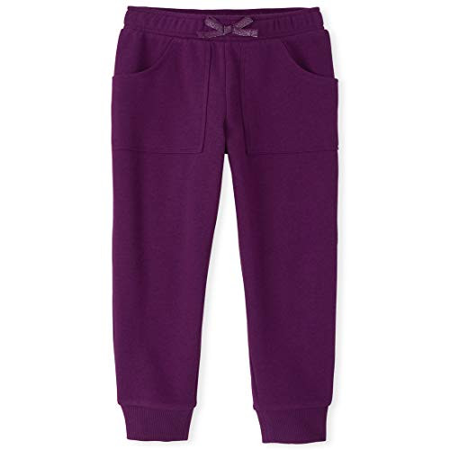 The Children_s Place Girls_ Active French Terry Jogger Pants Party Plum XS -4-