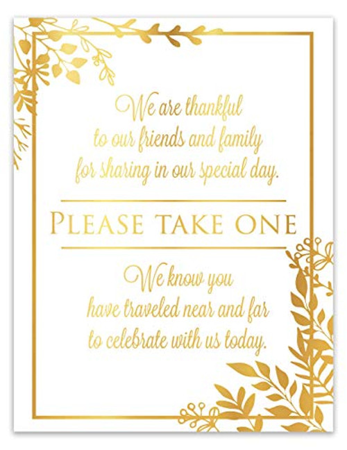 Wedding Favor Sign Please Take One Choose Your Foil Color and Unframed Print Size Greenery Design Signage Party Favor Sign Wedding for any Event or For Wedding Reception Wedding Favor Sign Please Take One Choose Your Foil Color and Unframed Print Size Greenery Design Signage Party Favor Sign Wedding for any Event or For Wedding Reception