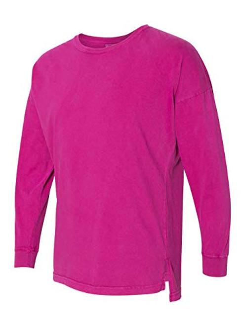 Comfort Colors - Garment-Dyed Drop-Shoulder Long Sleeve T-Shirt - 6054 - XL - Boysenberry