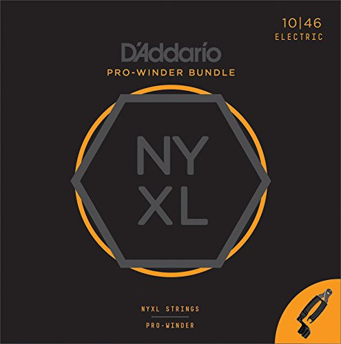 D'Addario NYXL1046 Nickel Wound Electric Guitar Strings, Regular Light & Pro-Winder Bundle