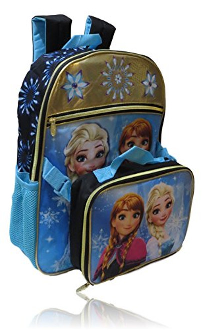 Disney Frozen Elsa and Anna Backpack W/ Detachable Insulated Lunch Box