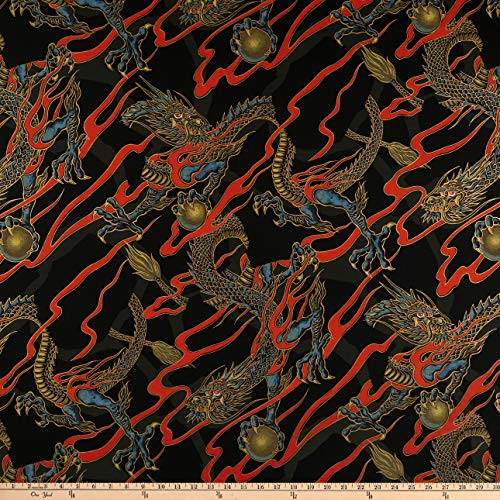 Alexander Henry s Golden Tatsu Metallic Quilt Fabric Black Quilt Fabric By The Yard Alexander Henry s Golden Tatsu Metallic Quilt Fabric Black Quilt Fabric By The Yard