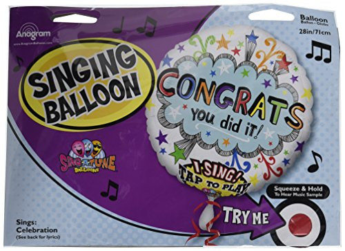 Anagram International 2207301 Congrats S-A-T Balloon  28inch