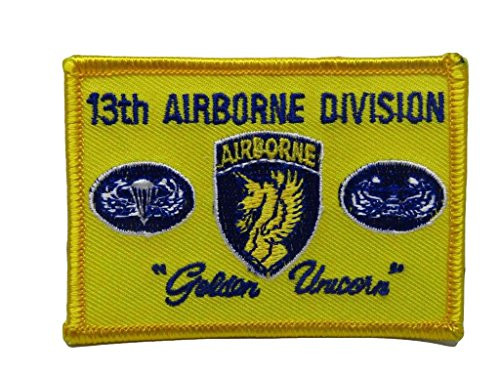U.S. Military 13th Airborne Golden Unicorns Flag Iron On Patch
