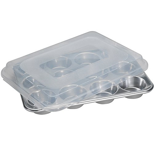 Nordic Ware Natural Aluminum Commercial Muffin Pan with Lid, 12 Cup Nordic Ware Natural Aluminum Commercial Muffin Pan with Lid, 12 Cup