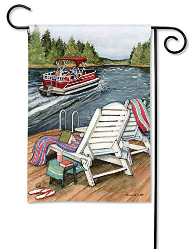 BreezeArt Studio M Lake Weekend Decorative Summer Garden Flag  Premium Quality  12.5 x 18 Inches