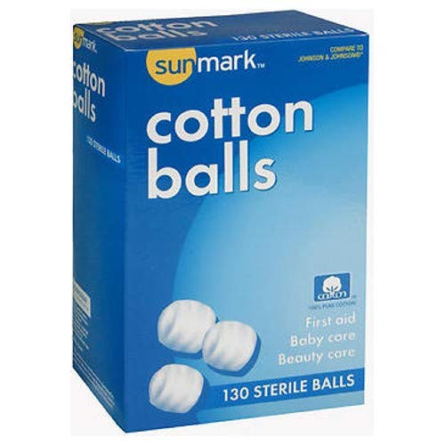 Sunmark Cotton Balls  130 each by Sunmark -Pack of 2-
