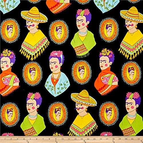 Alexander Henry s Fantastico Frida Quilt Fabric Black Quilt Fabric By The Yard Alexander Henry s Fantastico Frida Quilt Fabric Black Quilt Fabric By The Yard