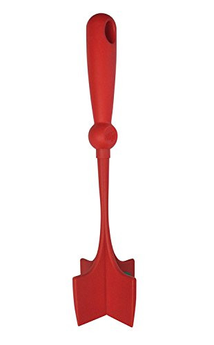 Zing Mini Multi - Function Hand Tool That Chops  Blends and Mashes  Chop End Size  1.50 inches -W- x 1.25 inches -H- - Chop End Size with Handle  7.25-Inches Long  Red