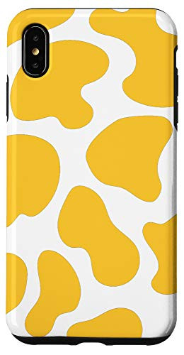 iPhone XS Max Yellow Cow Print Phone Case Spotted Cute Animal Pattern Case