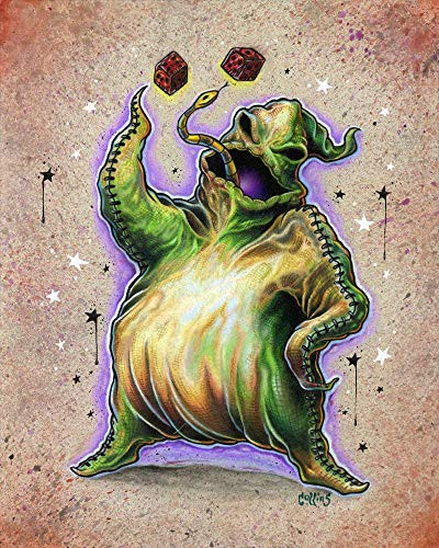 Oogie Boogie Man Art Print Nightmare Before Christmas Halloween 5x7