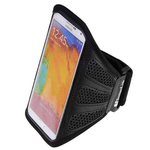 SumacLife Mesh Workout Armband for Microsoft Lumia 550 Windows Phone  Black