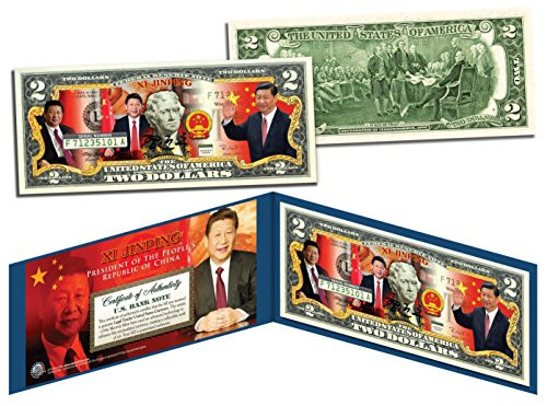 XI JINPING * President of China * Colorized 2 Bill U.S. Genuine Legal Tender
