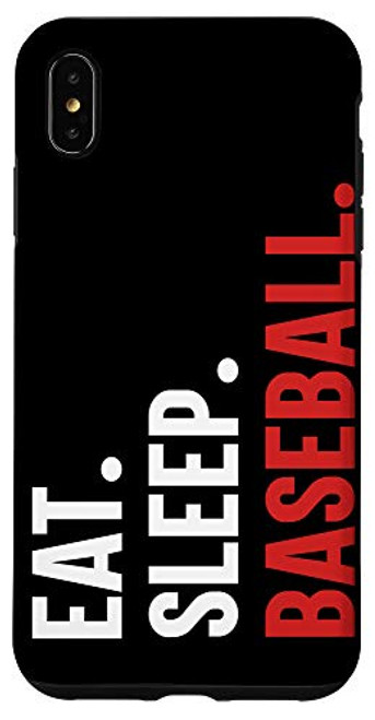 iPhone XS Max Case Eat Sleep Baseball Repeat Phone Case Boy Girl Players Case